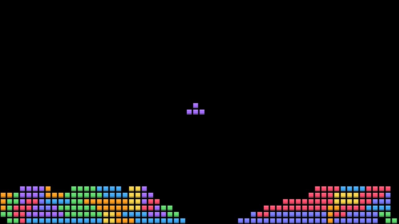 4K Tetris Digital Rain Effect – 1 Hour