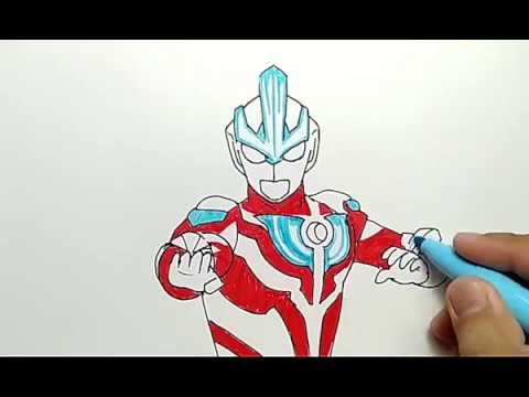 HEBAT BANGET cara menggambar ultraman ginga dengan mudah 