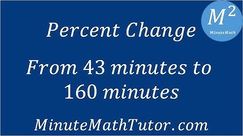 Find the Percent Change from 43 minutes to 160 minutes