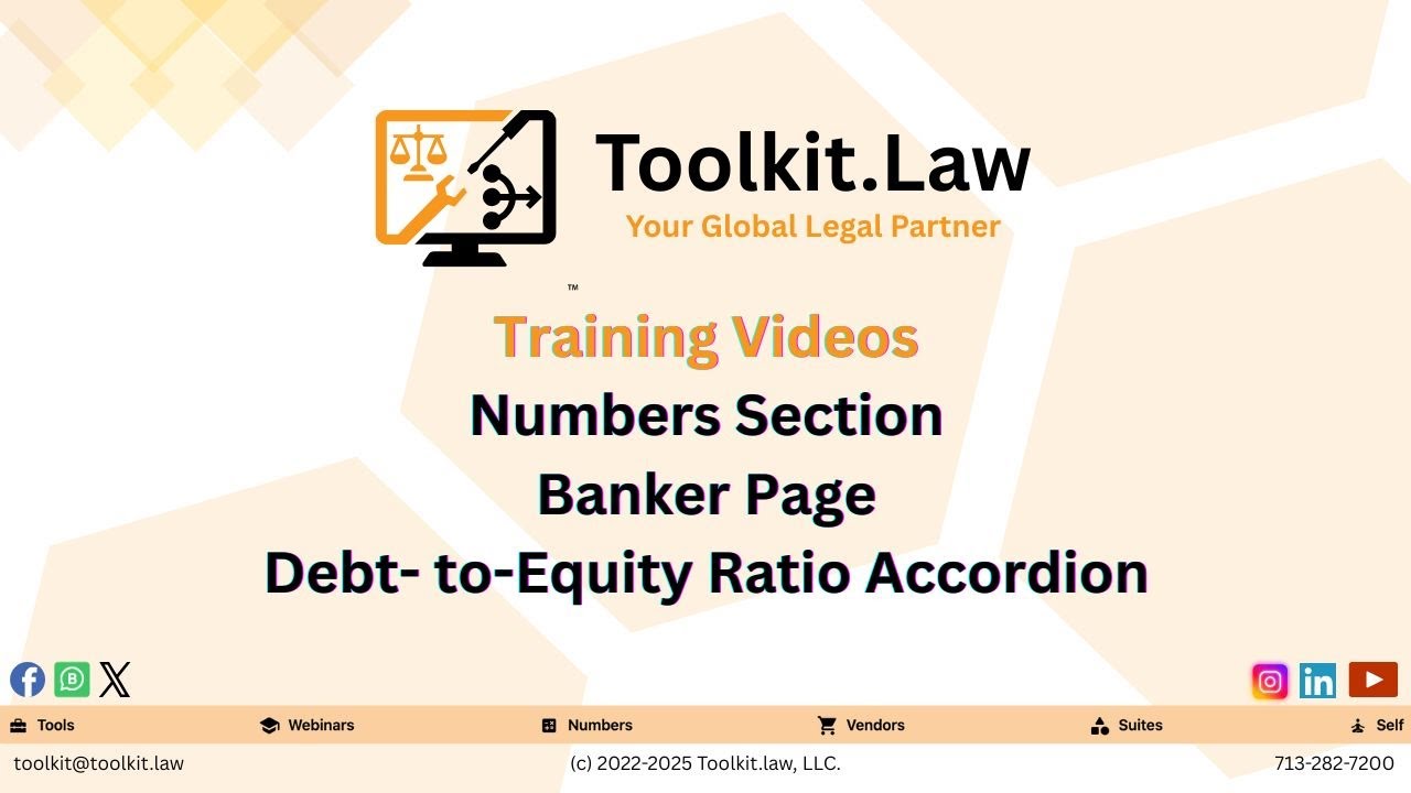 Debt-to-Equity Ratio Calculator for Lawyers | Toolkit.law Financial Planning Tool