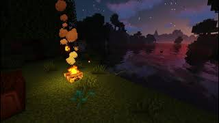 🔥 🌊 Minecraft Campfire And Ocean Waves Ambience With Music (4K Shaders) 🌊 🔥 screenshot 4