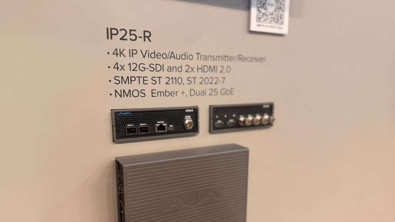 AJA adds ST 2110 transmit mode to IP25-R firmware