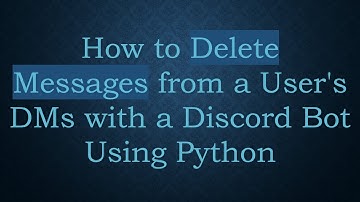 How to Delete Messages from a User