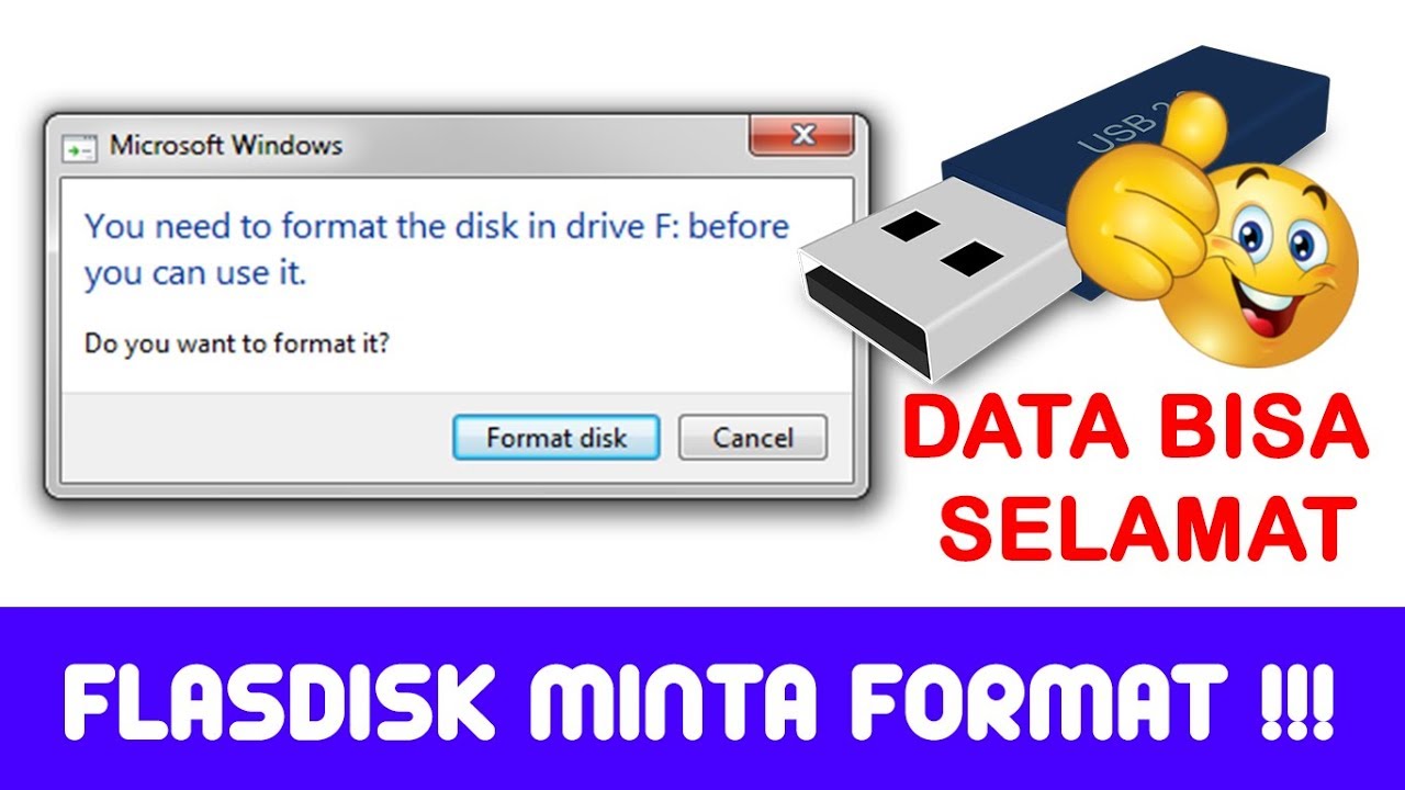 Flasdisk Minta Format Terus Tanpa Hapus Data 100% BERHASIL- Tutorial