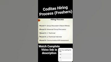 Coditas Hiring Process Explained | Crack It Like a Pro! #shortsindia #shorts #youtubeshorts