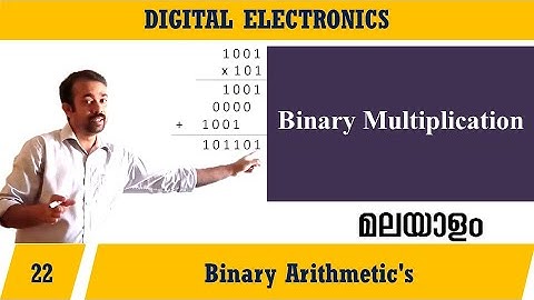 Lecture 22 – Binary Multiplication (മലയാളത്തിൽ) – Digital Electronics