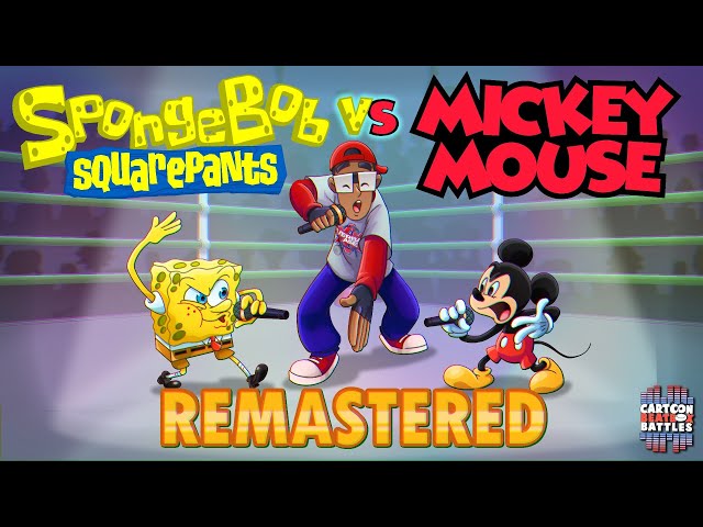 Spongebob vs Mickey Mouse Remastered - Cartoon Beatbox Battles class=