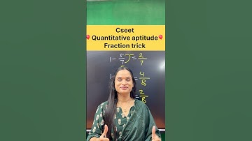 Cseet quantitative aptitude fraction trick || #cseet #commerceshorts #fractiontricks #fractionstrick