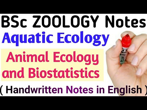 Aquatic ecology #Bsc zoology Animal ecology and Biostatistics notes in English