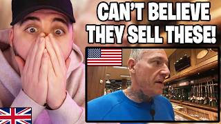 Brit Reacts to Brit Visits Bass Pro Shop & SEEING GUNS for First Time in America!