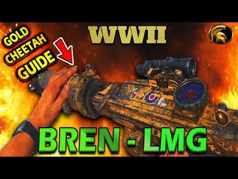 COD WW2 BREN LMG HOW TO UNLOCK GOLD CHEETAH GOLD LEOPARD CAMO GUIDE 