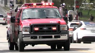 LAFD FAST RESPONSE 11 RESPONDING RUBBISH FIRE