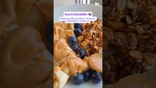 Snack saludable y súper rico! 😍🍌🥜 #alimentossanos #snacks #mantequillademani #shorts