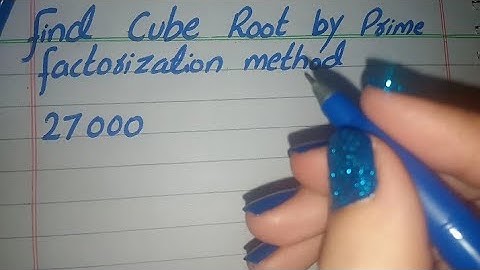 Find Cube Root by Prime Factorization Method in Urdu, Cube Root of 27000