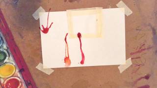 watercolor painting with straws 2