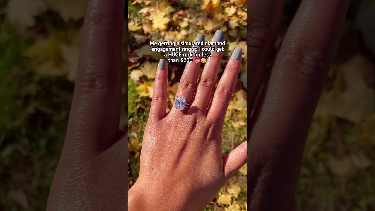 Why not have the best of both worlds? 💎 Getting a simulated diamond means you can rock a HUGE stone