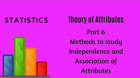 Theory of Attributes - Part 6 - Statistics