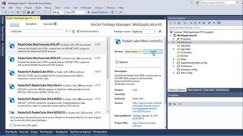 NuGet ROLAP sample project for ASP.NET MVC