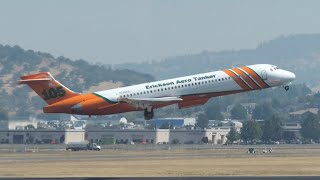 Erickson Aero Tanker MD-87 [N295EA] Tanker 105 Takeoff from Medford Rogue Valley International