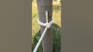 Tying A Rope  With Vertical Pole