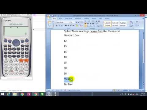 How to use calculator to find the Mean And Std Dev ^_^