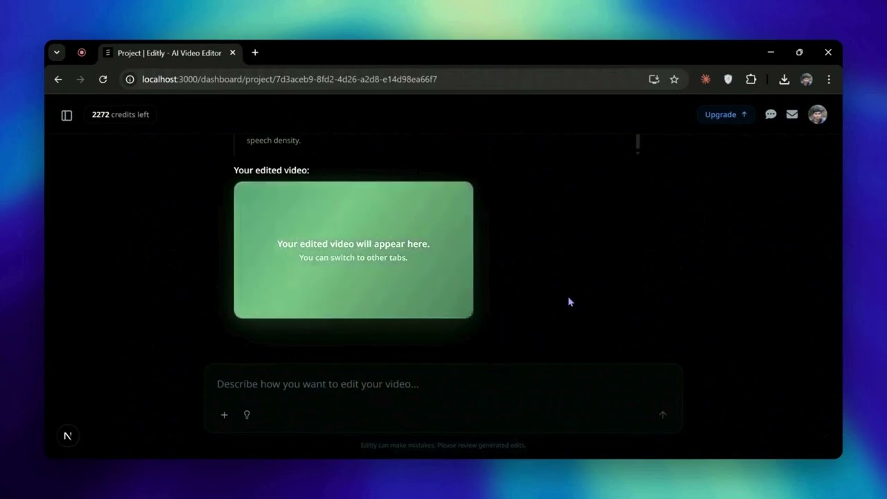 Editly demo: edit videos with a single prompt