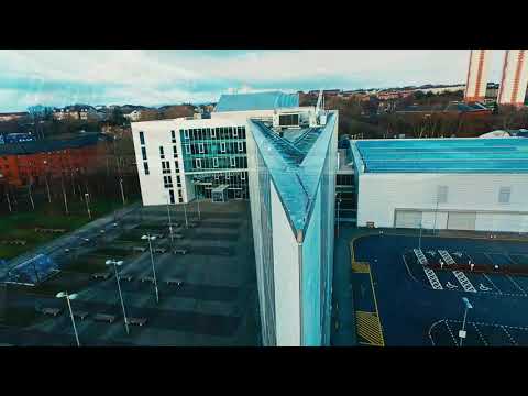 North Glasgow Kelvin College seen from a drone