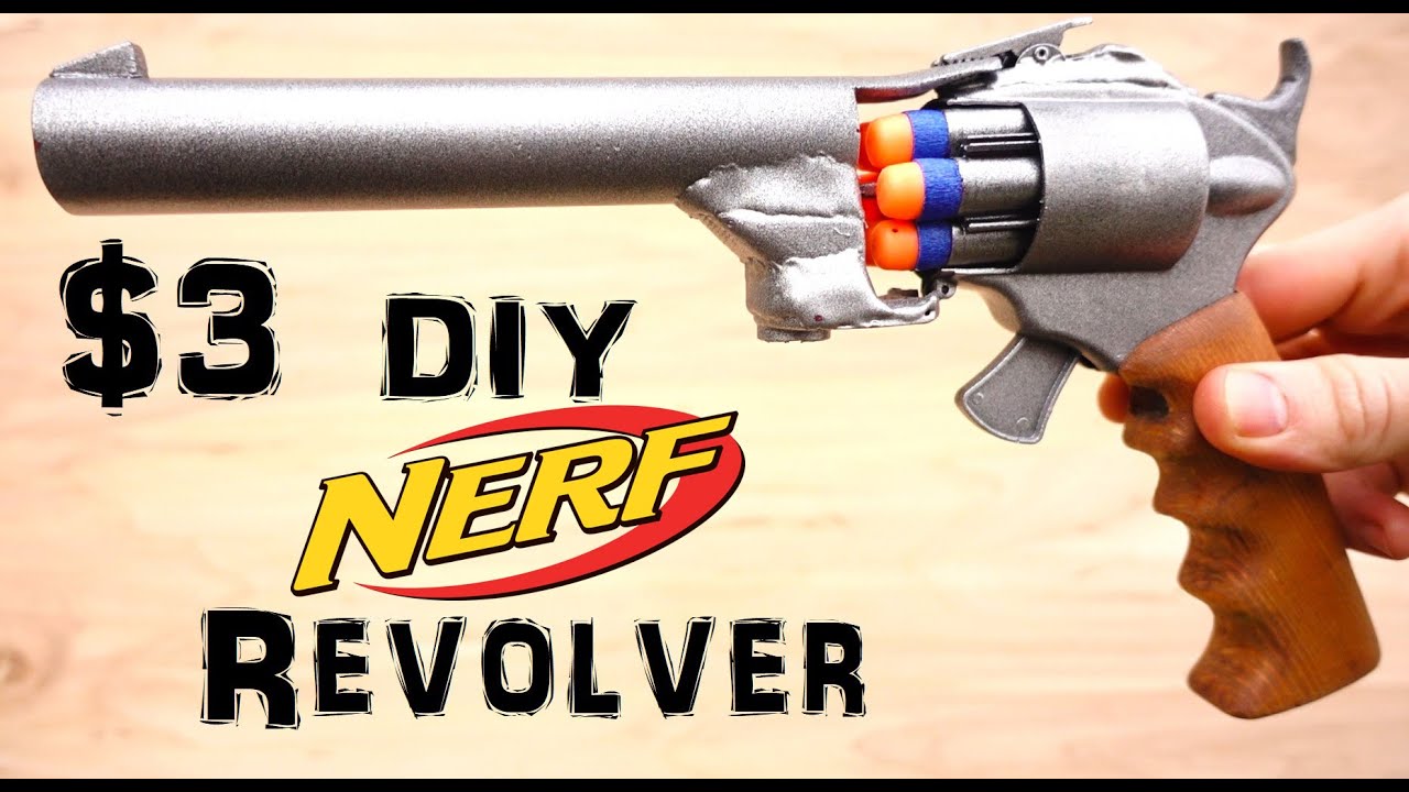 Homemade Nerf Gun Revolver Easy 3 Youtube
