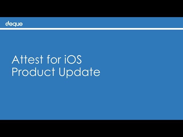 Deque Demo - Attest for iOS 1.2.0