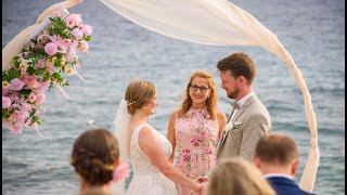 Beach wedding ceremony in Ciovo Island, Croatia https://www.splitphotoagency.com/