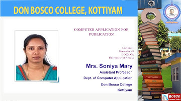 computer application for publication : Lecture 1