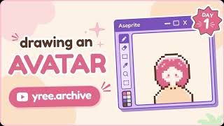 drawing my pixel art avatar in Aseprite ✨ | speedpaint day 1