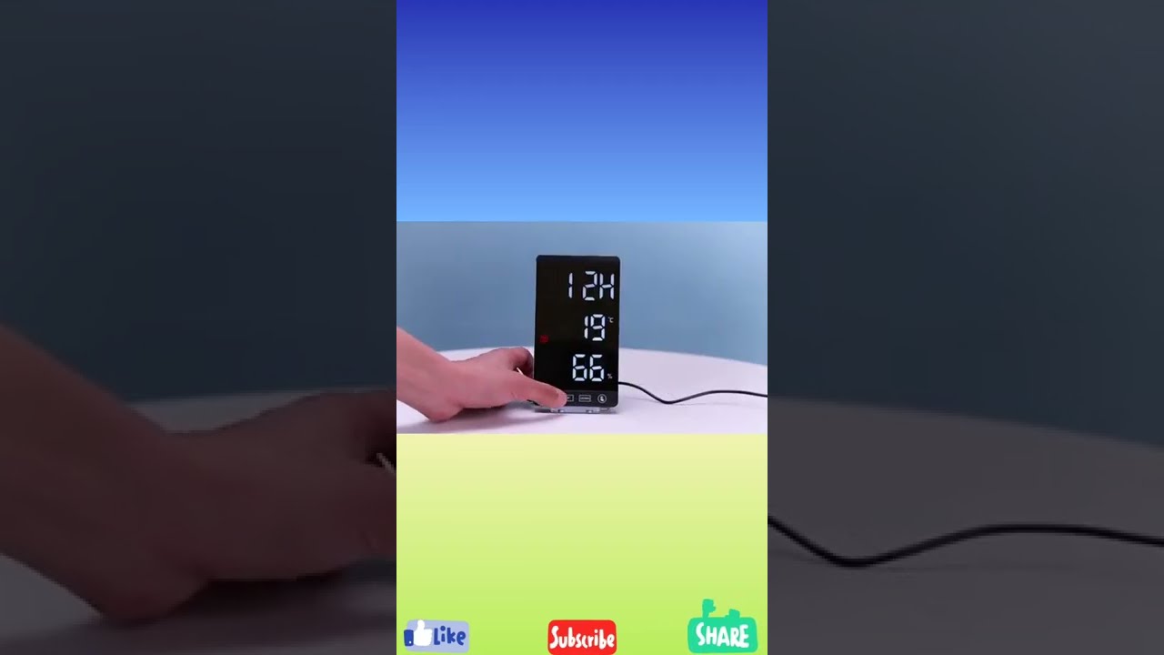 LED Mirror Digital Alarm Clock Night Lights | Wall Clocks | Lamp Multi-function Table Watch |