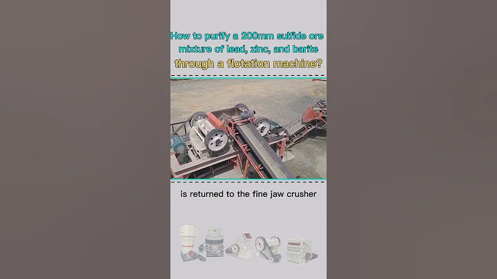 How to purify a sulfide ore mixture of lead, zinc, and barite through a flotation machine?