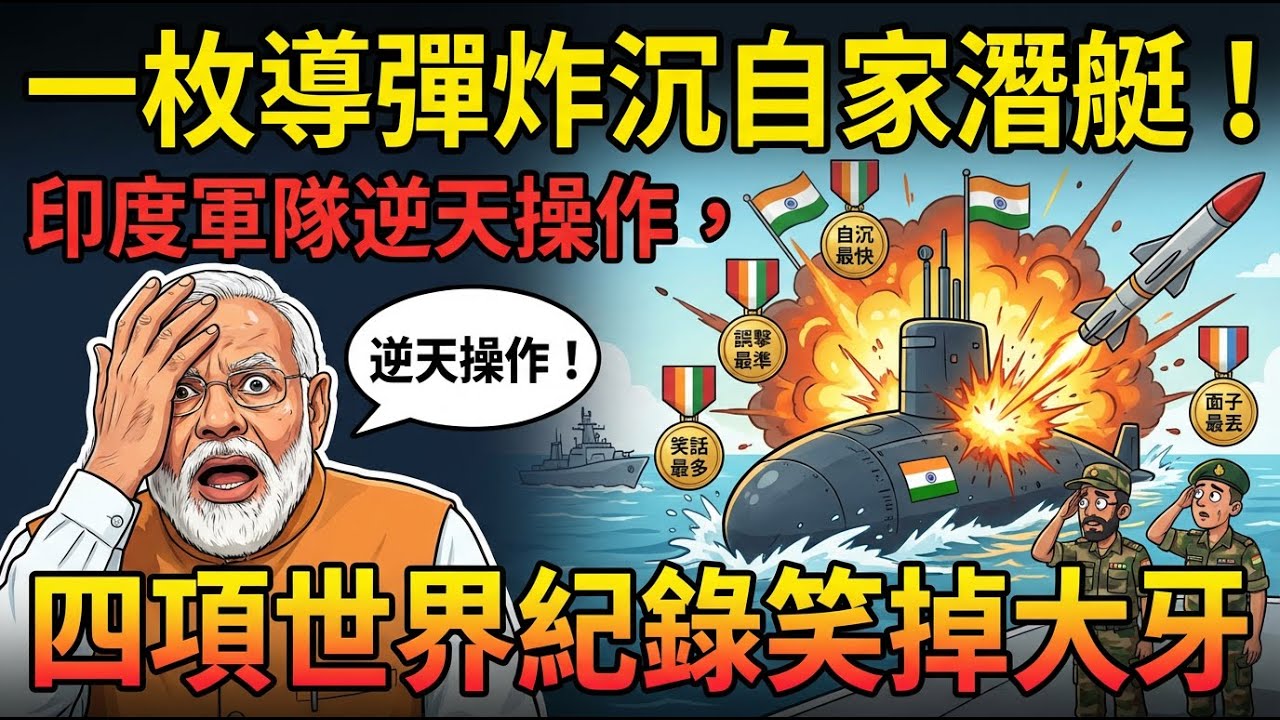 一枚導彈炸沉自家潛艇！印度軍隊逆天操作，四項世界紀錄笑掉大牙。