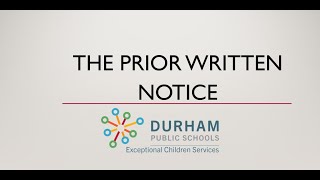 The Prior Written Notice  (PWN) Module