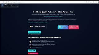 Data Quality Tool for Huge CSV and Parquet Files