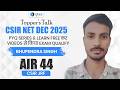 PYQ series &amp; Youtube Session से किया Exam Qualify | CSIR NET Success Stories