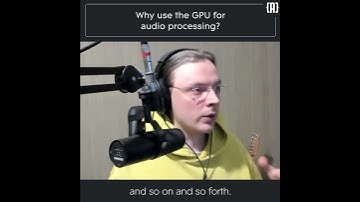 Why use the GPU for audio processing?