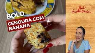 BOLO DE BANANA COM CENOURA SAUDÁVEL 