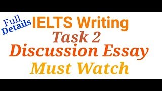 IELTS Writing Task 2 Discussion Essay