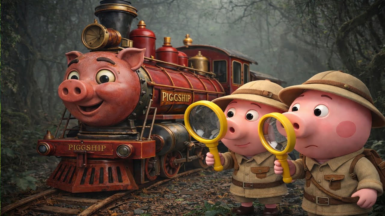 Two Explorers Investigate a Pig Train in the Wild 🕵️‍♂️🐷🚂 | Peppa Pig Funny Animation