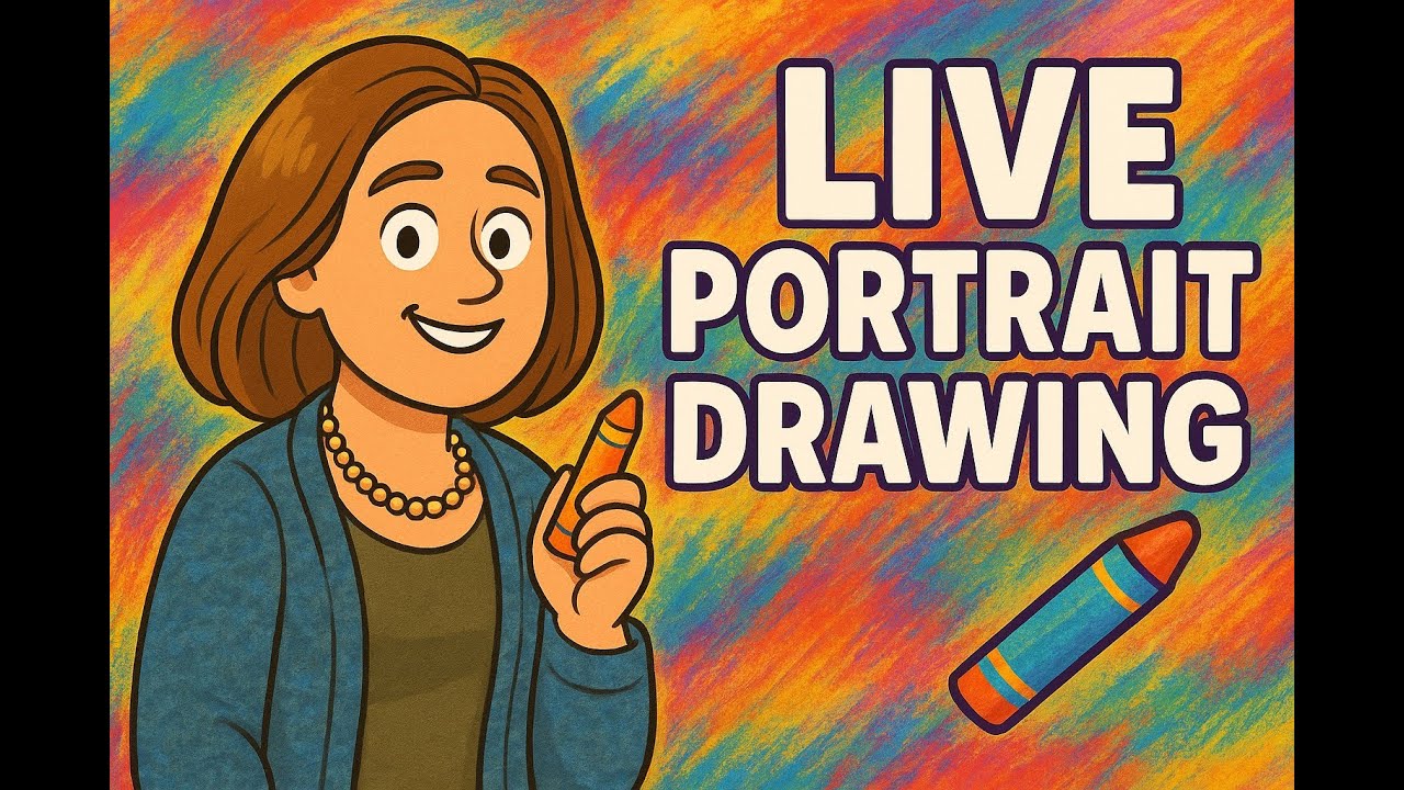 Starting a New Portrait in Oil Pastel | Chill Art Livestream
