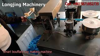 Smart bouffant cap making machine, head cover cap, head net making machine, disposable cap making