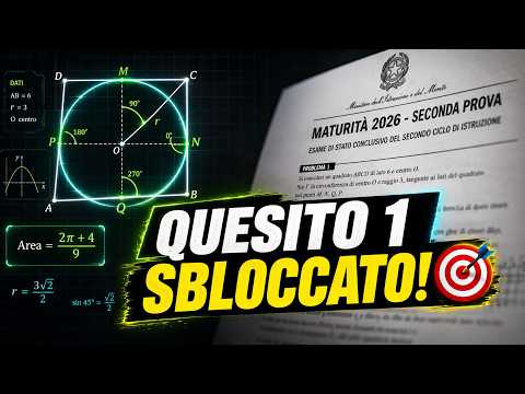 Video MATURITÀ 2026: Soluzione QUESITO 1 Matematica | Cover the Spot