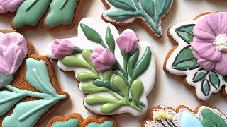 Cookies leaf with buds. Without stencils and layouts. by Lili Cookie 69 views 1 day ago 1 minute, 24 seconds