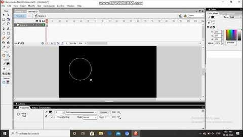 Procedure to create a growing moon animation in Macromedia flash 8