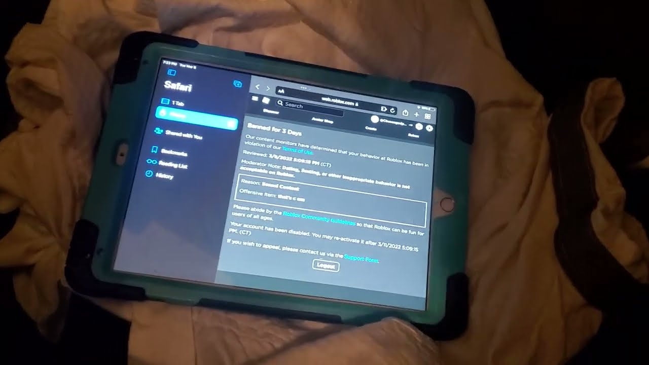 Ребенок моего зятя плачет из-за бана в Roblox.