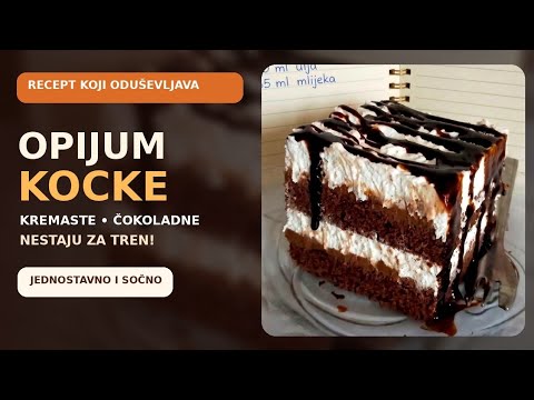 OPIJUM KOCKE – kremasti čokoladni kolač koji nestaje za tren!