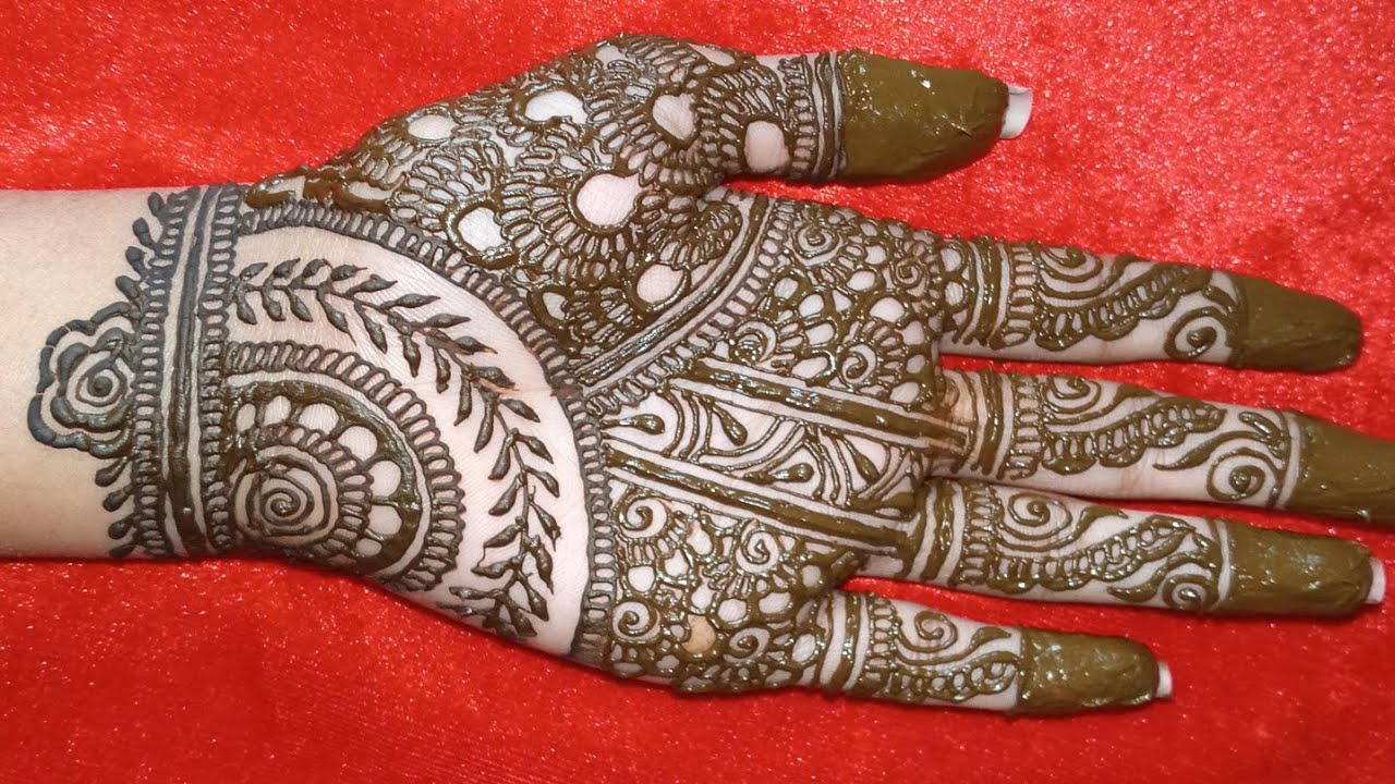 Simpal mehndi design 🌿||front hand mehndi design henna design 